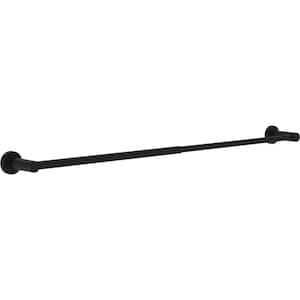 Wake Telescoping 15-1/2 in to 29 in. Wall Mounted Towel Bar, Adjustable Towel Holder in Matte Black