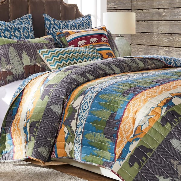 Black Bear Lodge Multicolo Quilt Set