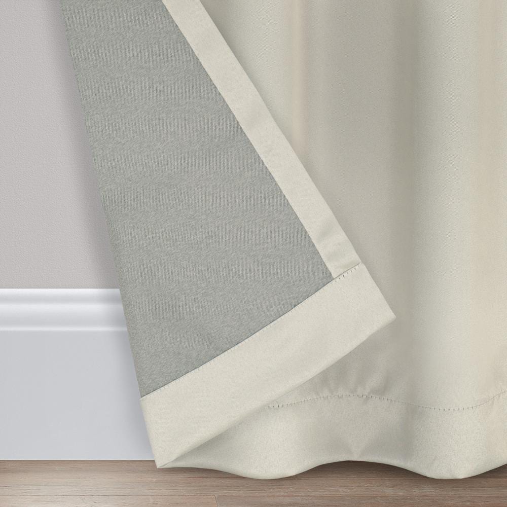 Stone Gray Long Room-Darkening Rod Pocket Curtain Panel