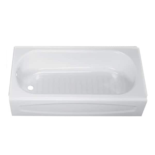 American Standard New Solar 60 in. x 30 in. Rectangular Apron Front Soaking Bathtub with Left Hand Drain in White