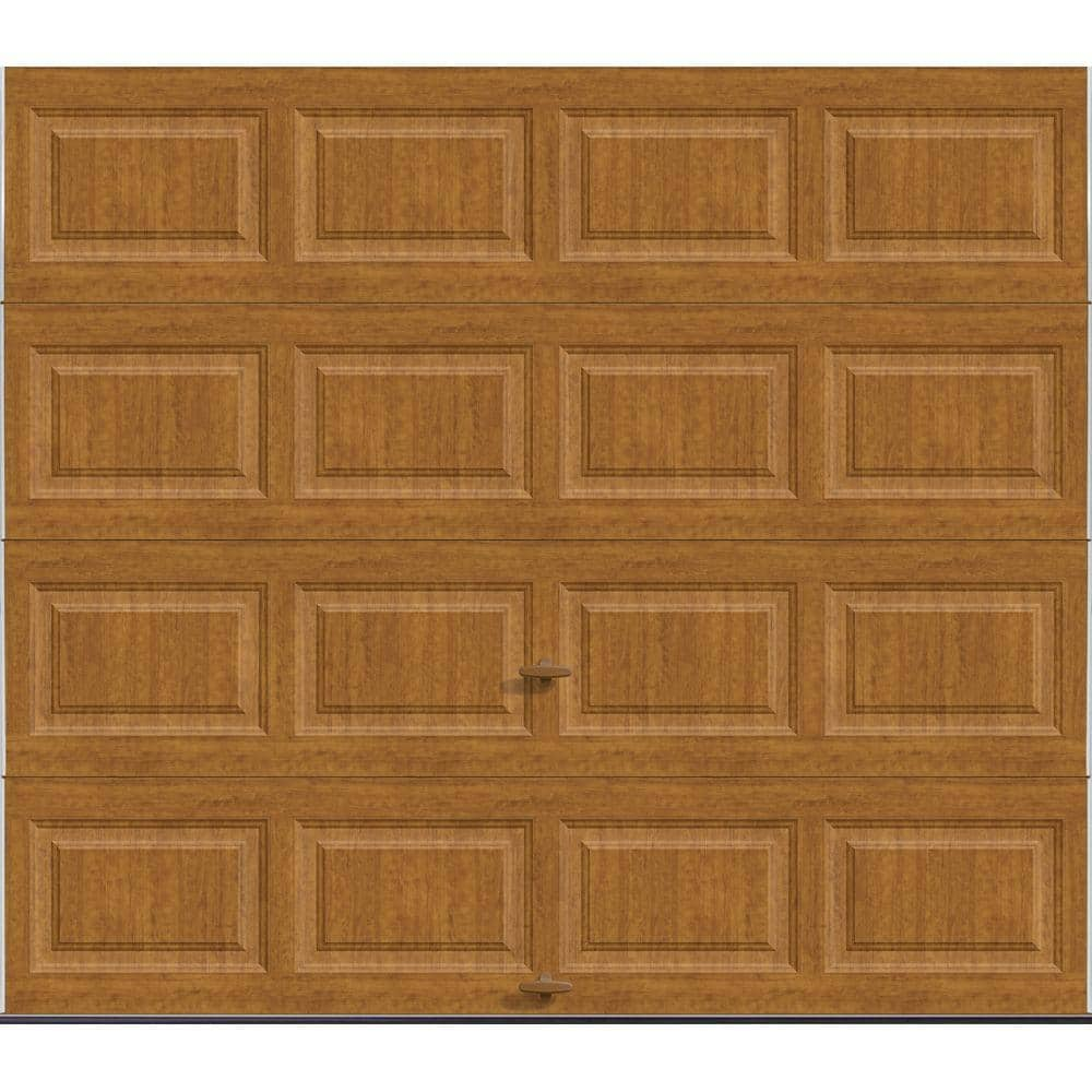 Classic Steel Short Panel 9 ft x 7 ft Insulated 18.4 R-Value Wood Look Medium Garage Door without Windows -  Clopay, 300396