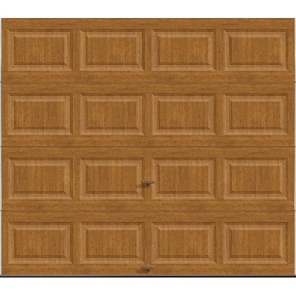 Clopay Classic Steel Short Panel 9 ft x 7 ft Insulated 18.4 R-Value Wood Look Medium Garage Door without Windows