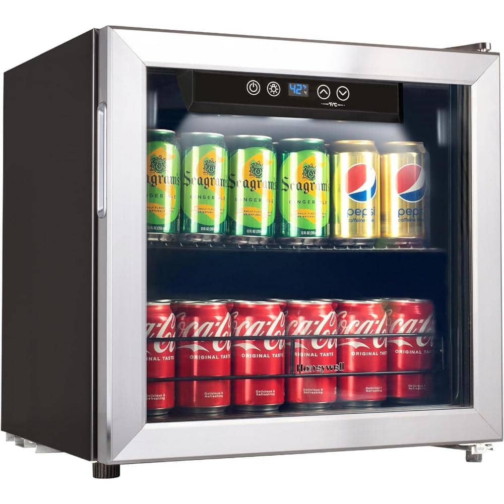 18.9 in. 48-Bottles Wine and Beverage 48-Can Beverage Cooler Fridge in Stainless Steel with Digital Thermostat price history on PriceWatchPro