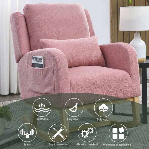 Pink fabric armchair hot sale