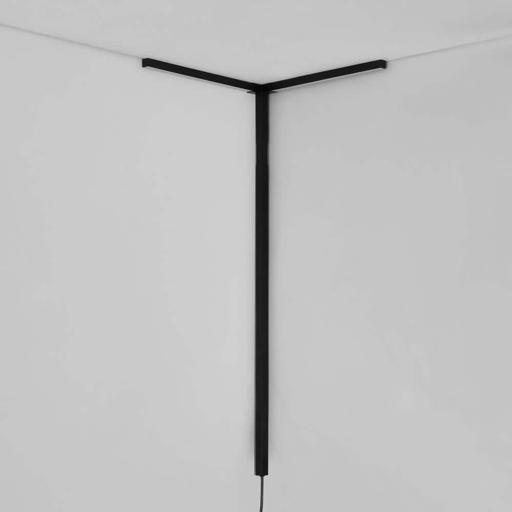 Madsen 18.25" Black Iron Minimalist Plug-In LED Sconce
