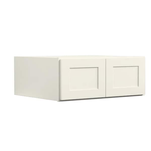 Hausvita 33-in W x 24-in D x 12-in H in Antique White Plywood Ready to Assemble Kitchen Wall Cabinets with 2 Doors