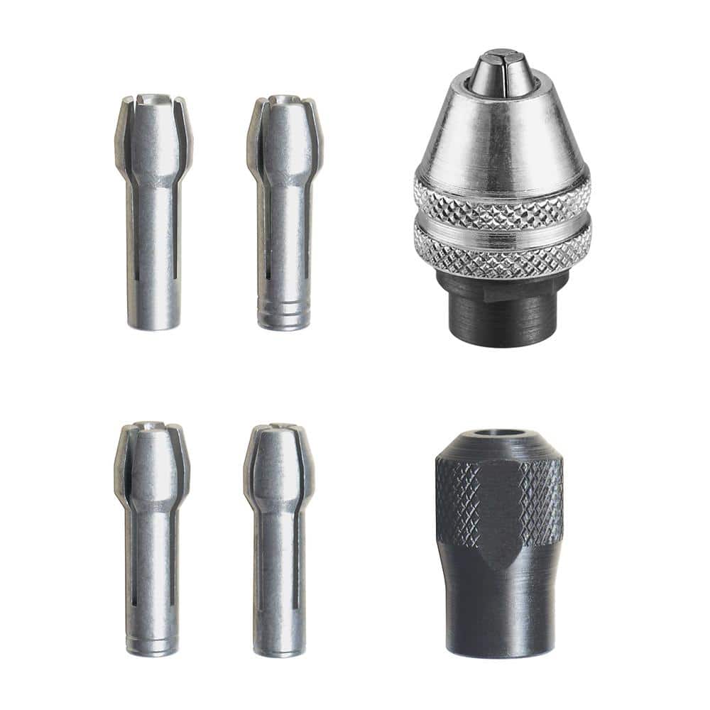 Sjov Bliver værre civilisation Dremel Rotary Tool Quick Change Collet Nuts (5-Piece) with 1/32 in. Rotary  Tool Multi-Pro Chuck 4485+4486 - The Home Depot