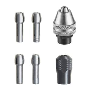 Rotary Tool Quick Change Collet Nuts (5-Piece) with 1/32 in. Rotary Tool Multi-Pro Chuck
