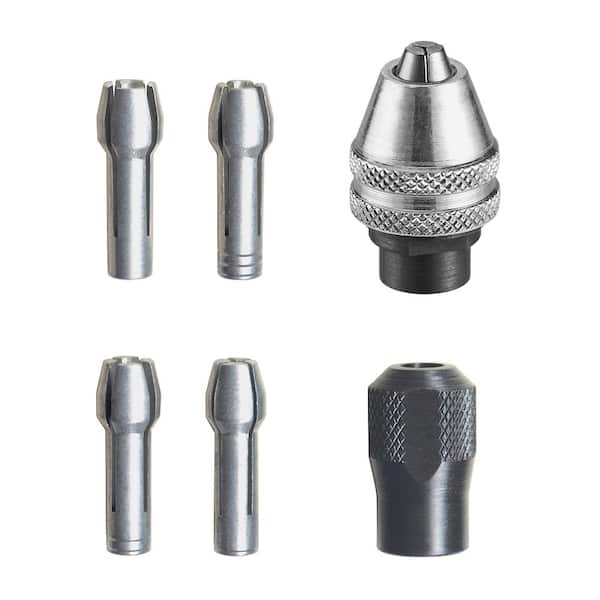 Dremel Rotary Tool Quick Change Nuts (5-Piece) with 1/32 in. Rotary Tool Multi-Pro Chuck 4485+4486 The Home Depot