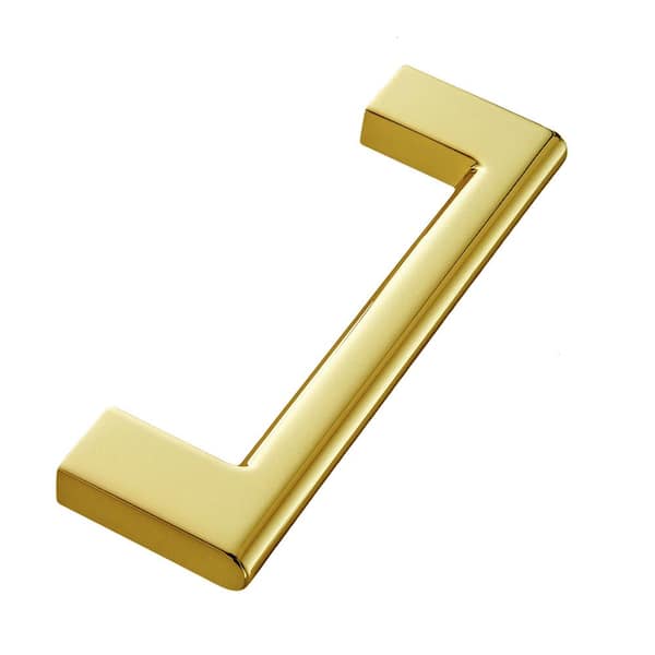 Sumner Street Home Hardware Vail 4 in. (102 mm) Center-to-Center Modern Polished Gold Bar Drawer Pull
