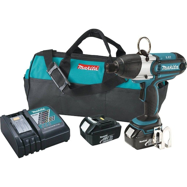 Makita 18-Volt LXT Lithium-Ion 7/16 in. Cordless Hex Impact Wrench Kit