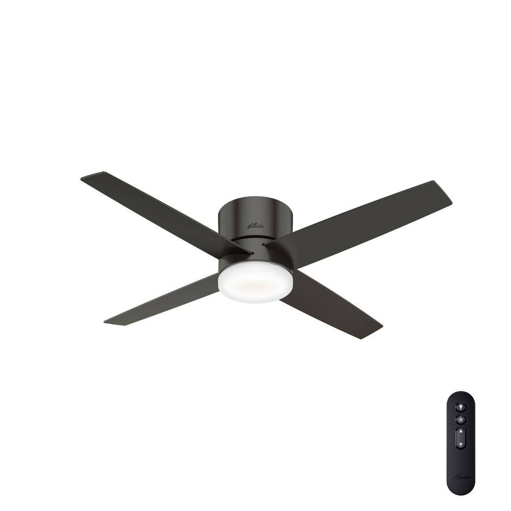 Reviews For Hunter Advocate 54 In Integrated Led Indoor Noble Bronze Low Profile Smart Ceiling Fan With Light And Remote Control 59372 The Home Depot