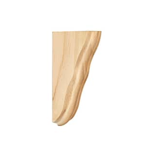 Pine Corbel - 5 in. x 3 in. x 1.25 in. - Unfinished Sanded Wood - DIY Home Wall Shelving Decor