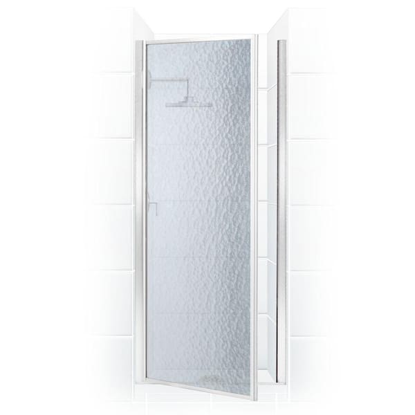 Coastal Shower Doors Legend 28.625 in. to 29.625 in. x 69 in. Framed Hinged Shower Door in Chrome with Obscure Glass