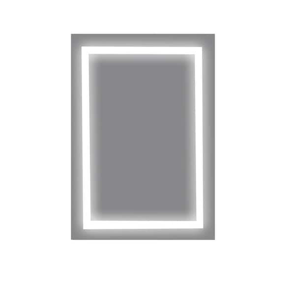 Tileon 36 in. W x 24 in. H Large Rectangular Frameless Wall Mount LED Bathroom Vanity Mirror, Dimmable, Anti-Fog, Touch Sensor