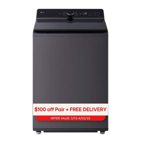 5.5 cu. ft. SMART Top Load Washer in Matte Black with Impeller, Easy Unload and TurboWash3D Technology