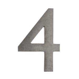 5 in. Antique Pewter Floating House Number 4