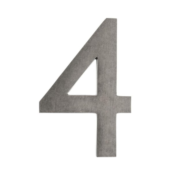 Architectural Mailboxes 5 in. Antique Pewter Floating House Number 4