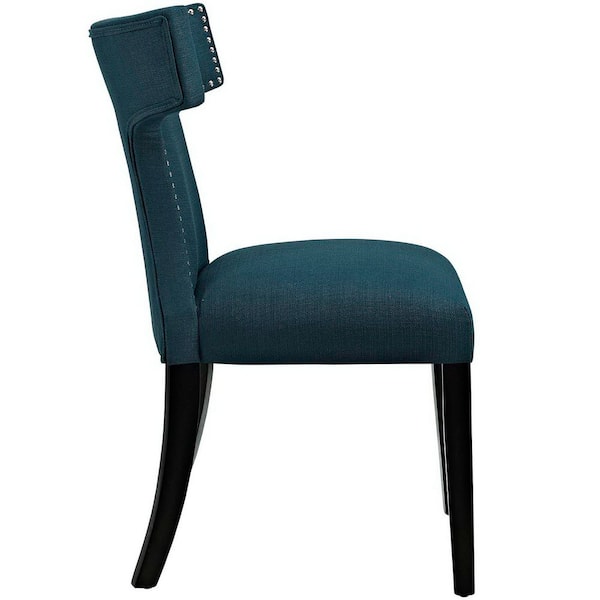 Curve Azure Fabric Dining Chair