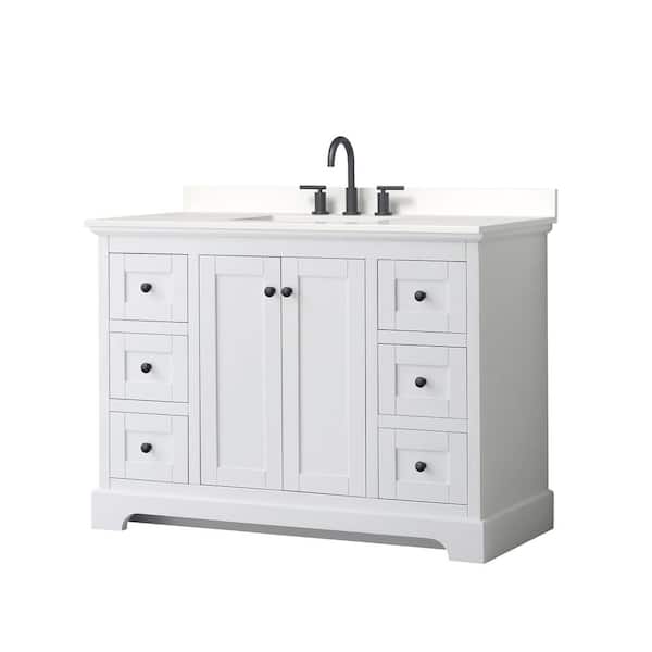 Wyndham Collection Avery 48 in. W x 22 in. D x 35 in. H Single Bath ...