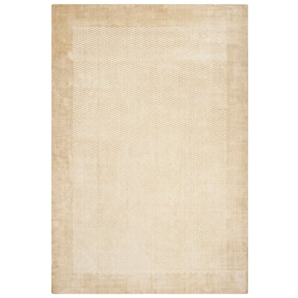 Mirage 6 ft. x 9 ft. Taupe Solid Color Border Geometric Area Rug