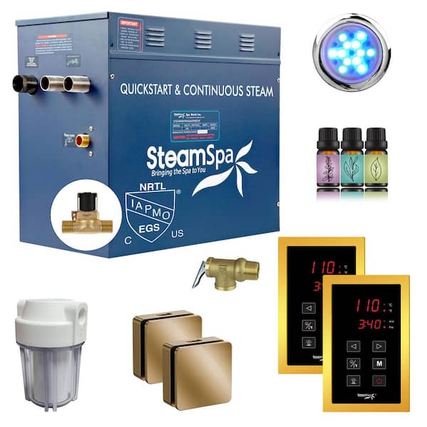 Royal Series 10500-Watt Steam Generator with Continuous Steam, Dual Touch Pads, Filter, and AutoDrain in Gold