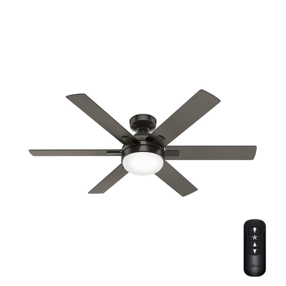 Hunter Hardaway 52 in. LED Indoor Noble Bronze Ceiling Fan with Light