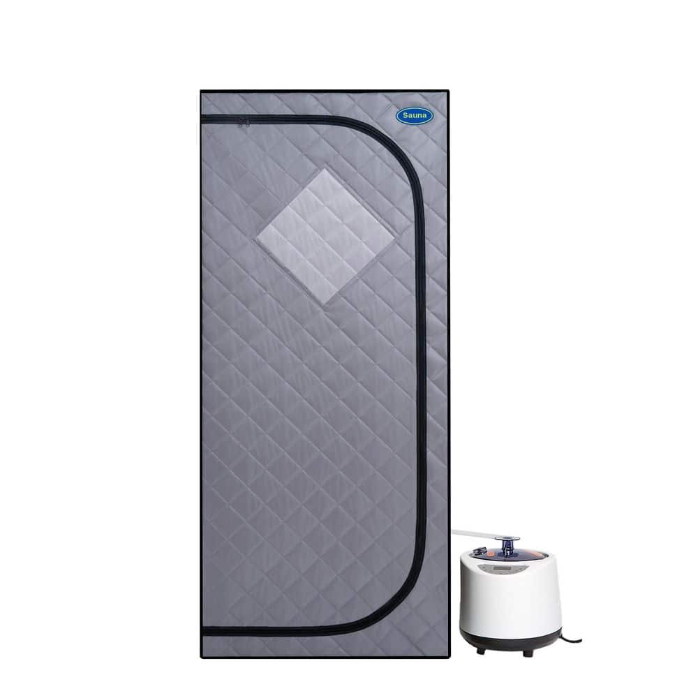 Portable Series 1-Person Steam Corner Sauna with 2. 2L Generator Remote Control Chair and Timer