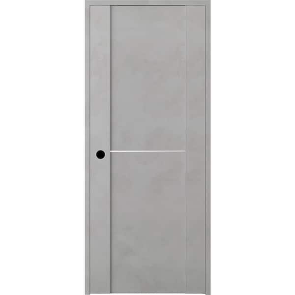 Belldinni 18 in. x 80 in. Vona Right-Handed Solid Core Light Urban Textured Wood Single Prehung Interior Door
