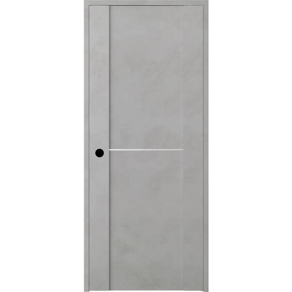 Belldinni 36 in. x 80 in. Vona Right-Handed Solid Core Light Urban Textured Wood Single Prehung Interior Door