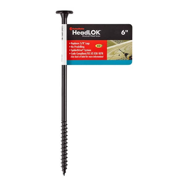 FastenMaster HeadLOK 10 x 6 in. Star Drive Flat Head Structural Wood Screw (Single Fastener)