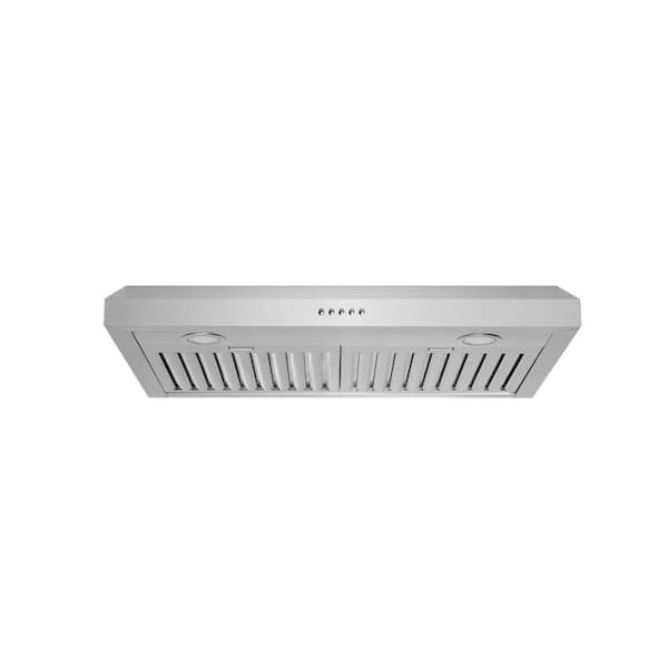 30 in. 400 CFM Ducted Under Cabinet Range Hood in Stainless Steel