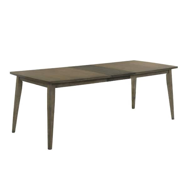 Benjara Yuki Brown Wood Rectangle 88 in. 4 Legs Base Dining Table Seats 8