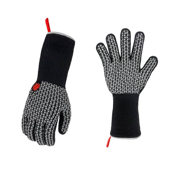 Heat-Resistant Grilling Gloves with Silicone Grip (1-Pair)