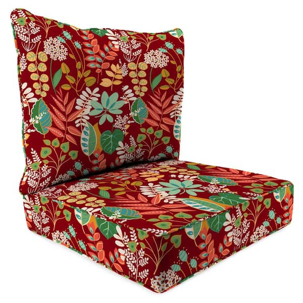 Jordan Manufacturing 46.5 in. L x 24 in. W x 6 in. T Rectangular Outdoor Deep Seat Lounge Chair Cushion Set in Windcrest Mulberry