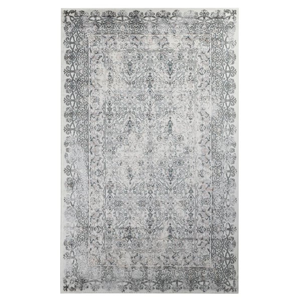 SUPERIOR Myel Mulberry 8 ft. x 10 ft. Classic Medallion Polypropylene Area Rug