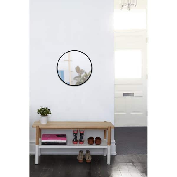 HUB Contemporary Mirror Black (24 in. H x 24 in. W)