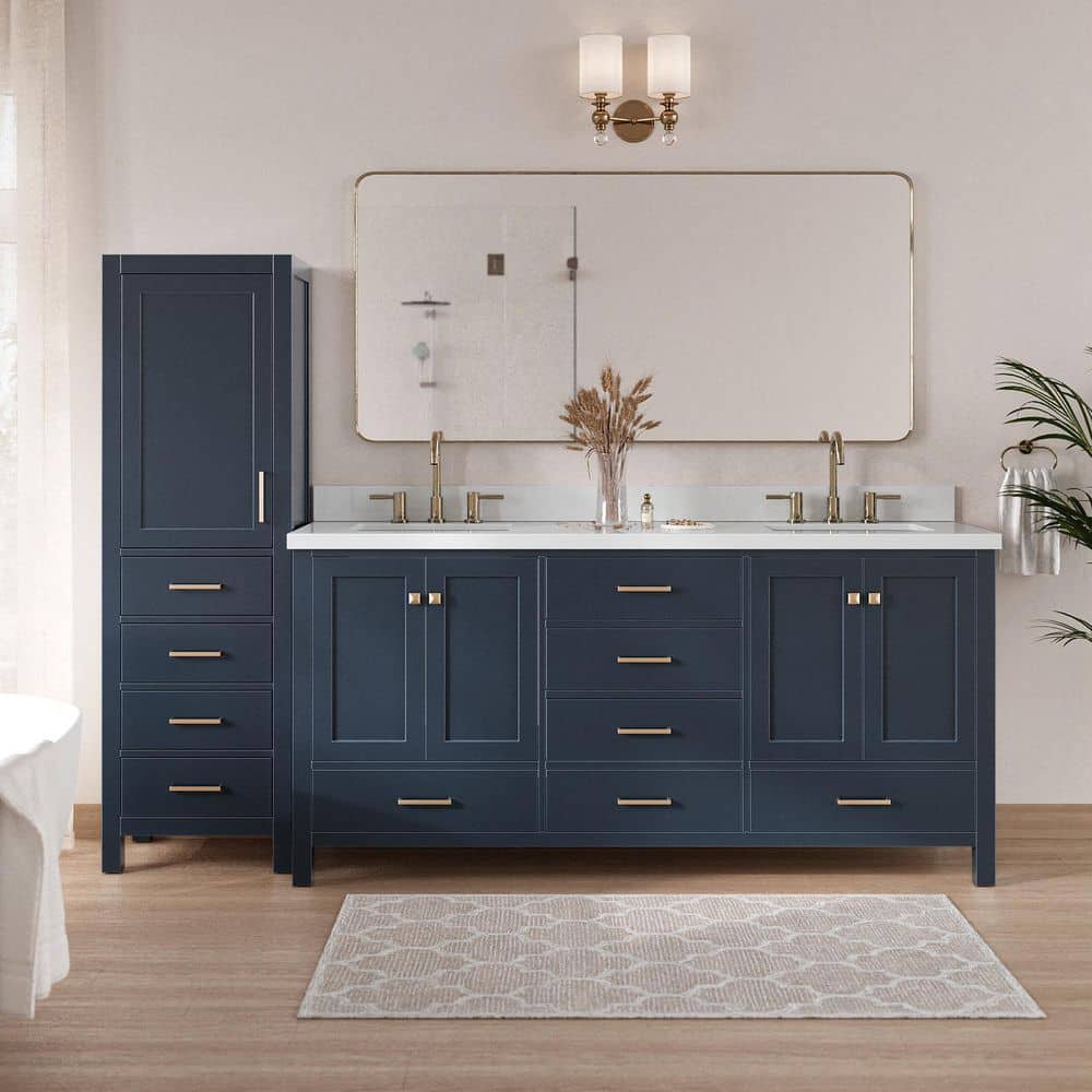美品✨セオリー CRUSHED SATIN ブルゾン お家洗い可 ネイビー S OVE Decors Lakeview Bath Vanity in Blue | Costco