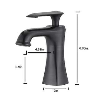 SHURP Single Handle Single Hole Lavatory Basin Sink Bathroom Faucet with Water Spot Resistant in Oil-Rubbed Bronze