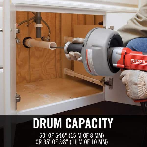 RIDGID - K-45AF-5 Drain Cleaning Autofeed Snake Auger Machine with C-1 5/16 in. x 25 ft. Inner Core Cable