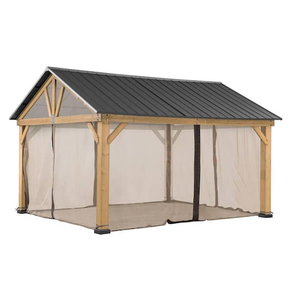 13 ft. x 15 ft. Original Manufacturer Universal Replacement Netting Tube and Netting for Wood Gazebo with Gable Hardtop