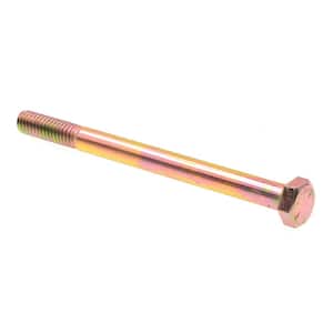 Prime-Line 3/8 in.-16 x 5 in. Grade 8 Yellow Zinc Plated Steel Hex Head Cap  Screws (10-Pack) 9105409 - The Home Depot