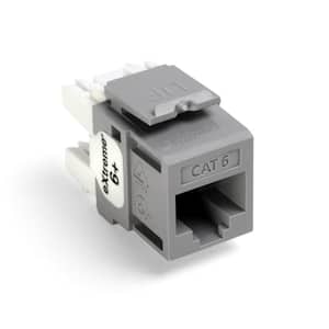 QuickPort Extreme CAT 6 Connector, T568A/B Wiring, Gray
