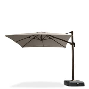 10 ft. Resort Cantilever Patio Umbrella with 3 in. Pole Beige Canopy