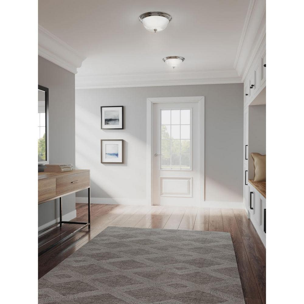Polished Chrome Dome Glass Flush Mount Light