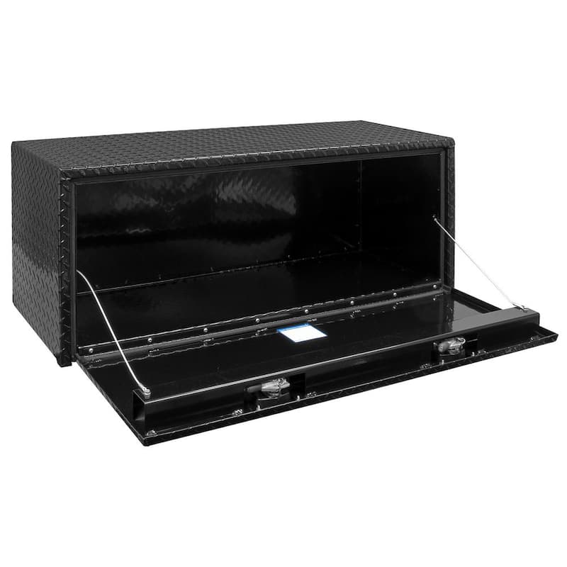 18 in. x 18 in. x 48 in. Gloss Black Diamond Tread Aluminum Underbody Truck Tool Box