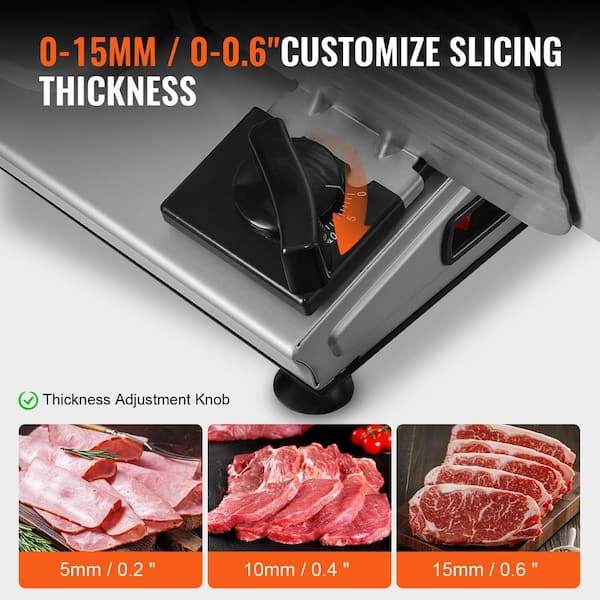 VEVOR Meat Slicer 180 Watt Electric Deli Slicer with 7.5 in