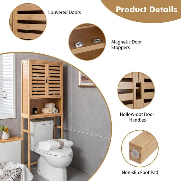 https://images.thdstatic.com/productImages/684a3487-8bf2-45c4-92e6-b3c62298067f/svn/natural-costway-over-the-toilet-storage-ba7814na-fa_600.jpg