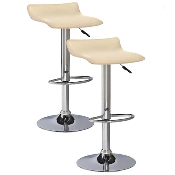Leick Home 34 In Cream Adjustable, 34 Seat Height Bar Stool