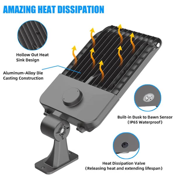 Bronze Outdoor Integrated LED Dusk to Dawn Area Light with Built-in Photocell Sensor, 5400 Lumen, 5000K Color Temp Bronze Outdoor Integrated LED Dusk to Dawn Area Light with Built-in Photocell Sensor, 5400 Lumen, 5000K Color Temp